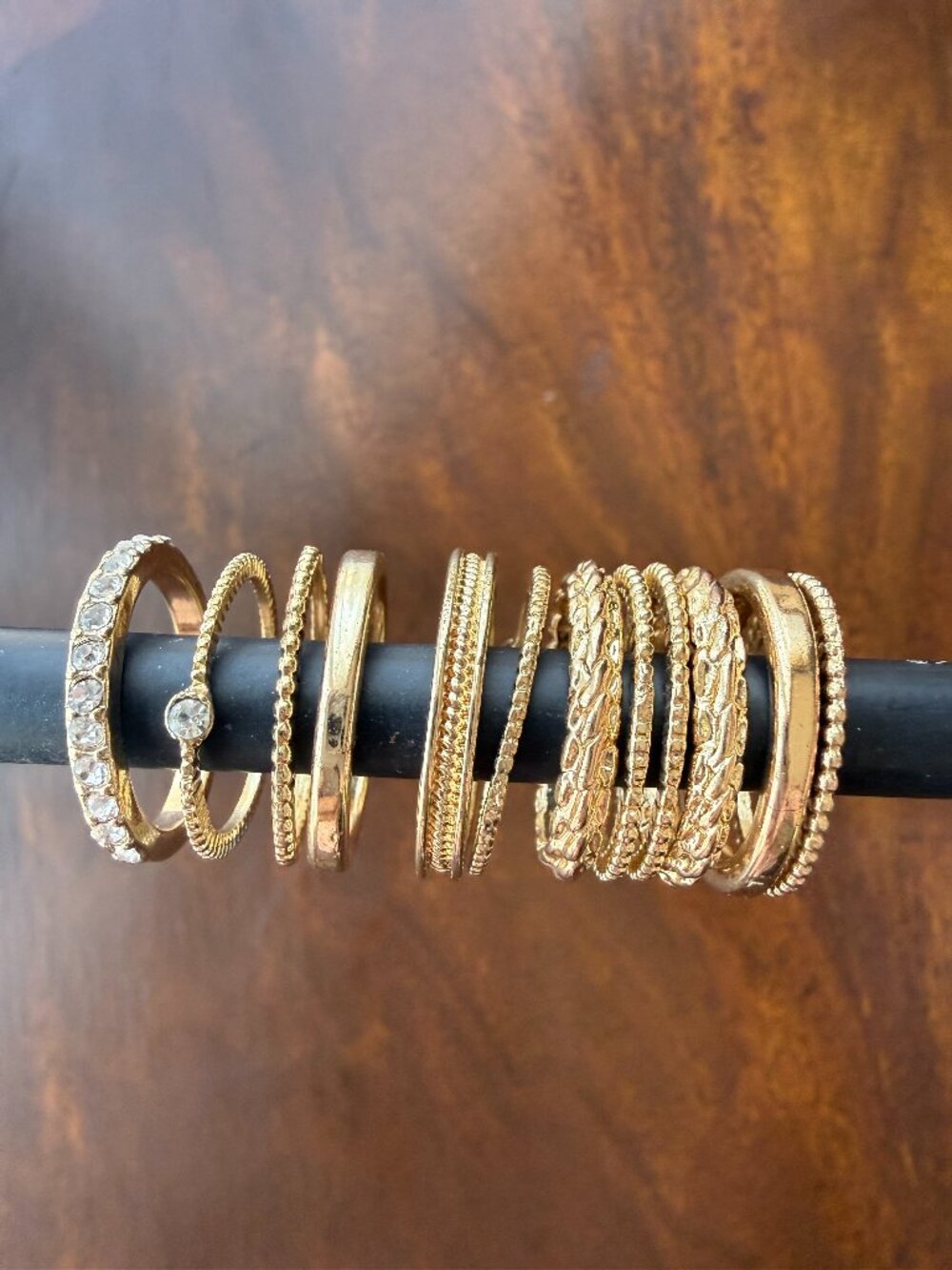 Costume jewelry stacking rings